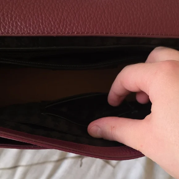 Karl Lagerfeld Plum Shoulder Bag with Gold Chain - Picture 10 of 16